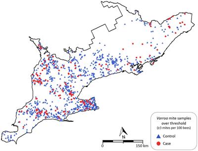 Spatial analysis of Varroa destructor and the relationship with surrounding landscape types in Southern Ontario